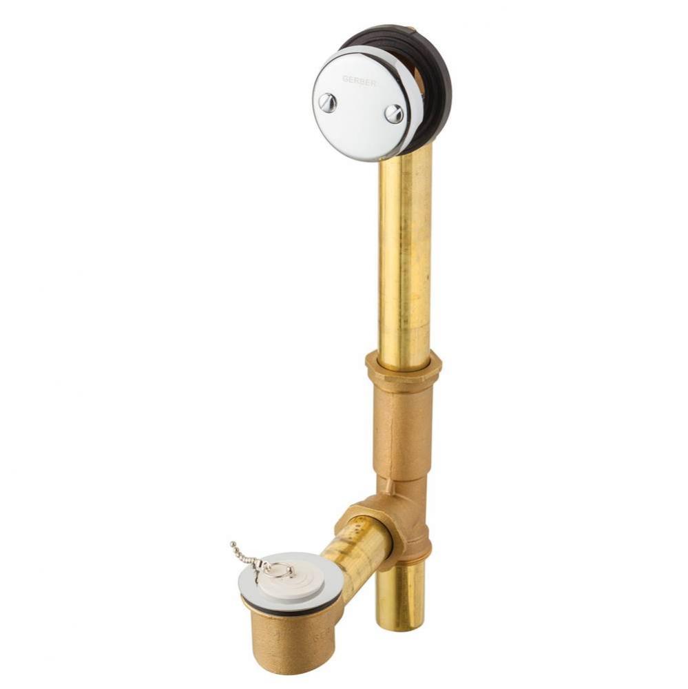 Gerber Classics Chain & Stopper Drain for Standard Tub Chrome