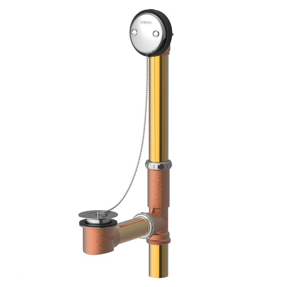 Gerber Classics Chain & Stopper 20 Gauge Drain for Standard Tub Chrome