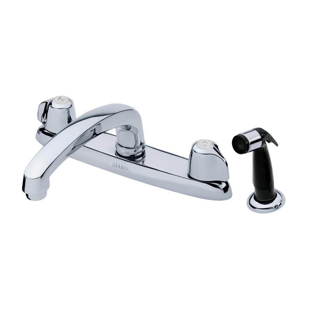 Gerber Classics 2H Kitchen Faucet Deck Plate Mounted w/ Spray 1.75gpm Chrome