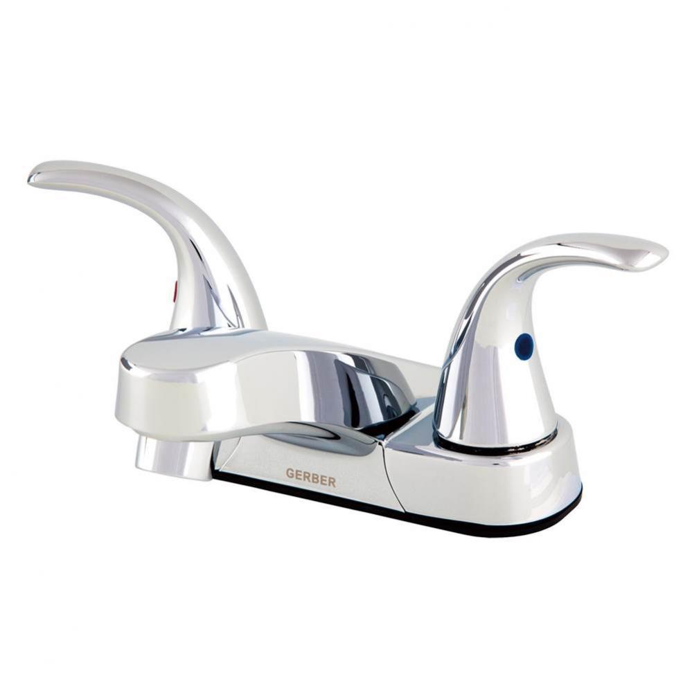 Maxwell SE 2H Centerset Lavatory Faucet w/ Metal Lever Handles & Less Drain 1.2gpm Chrome