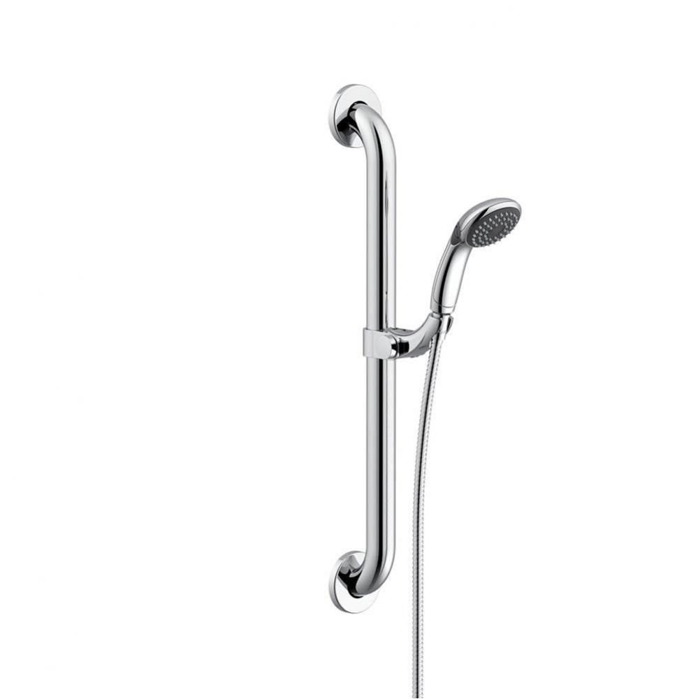 ADA Compliant Grab Bar w/ 2 Function Handshower 1.75gpm Chrome