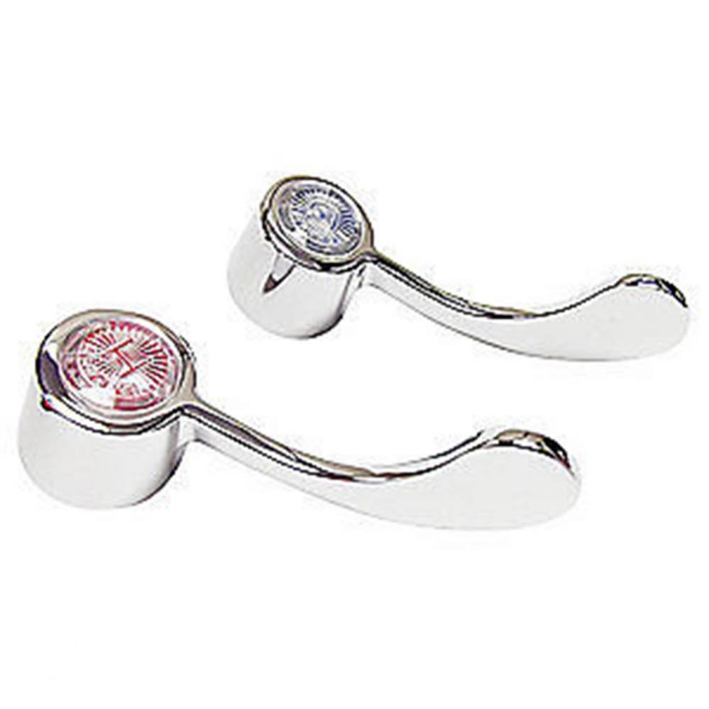 Wrist Blade Handles with Screws & Buttons (Bag of 2) Chrome