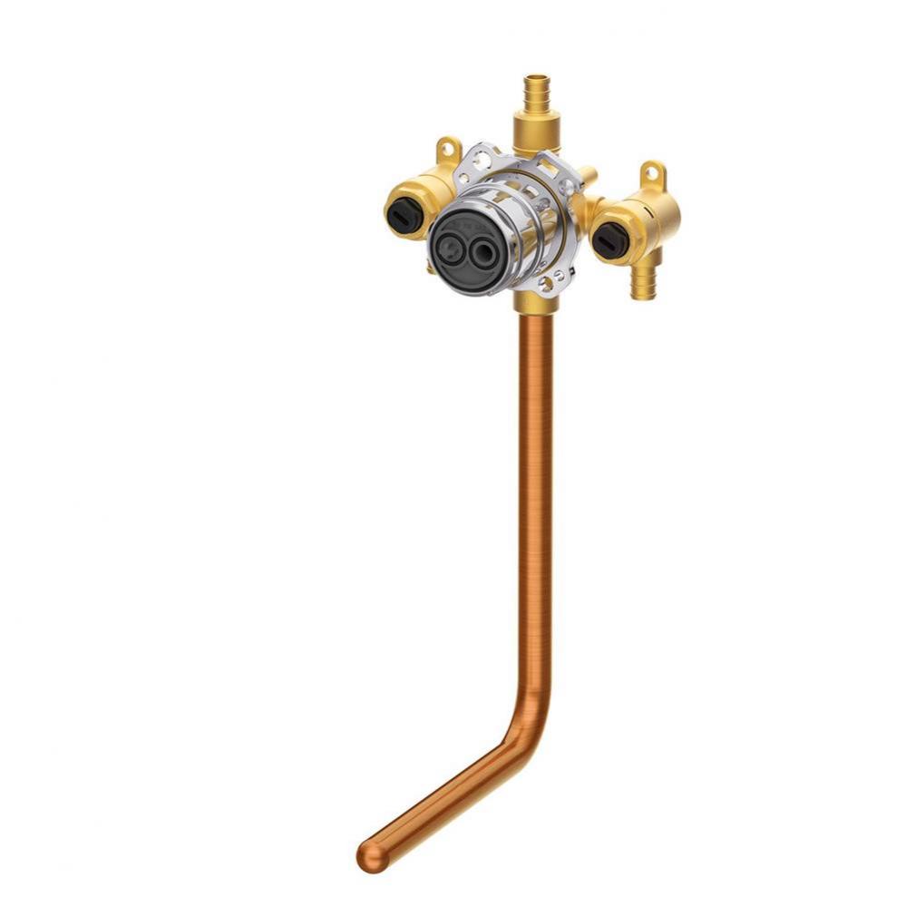 Treysta Tub & Shower Valve- Vertical Inputs WITH Stops WITH Stub-Out- Crimp Pex