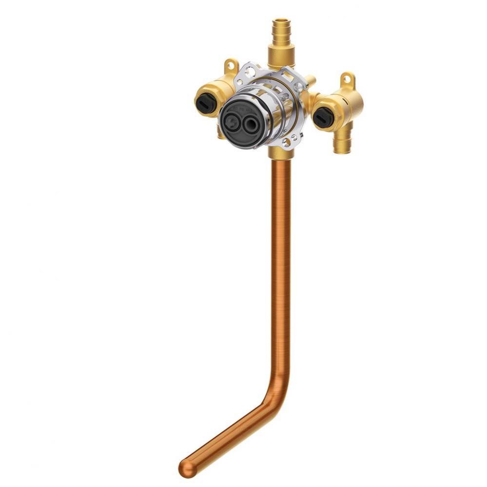 Treysta Tub & Shower Valve- Vertical Inputs WITH Stops WITH Stub-Out- Cold Expansion Pex