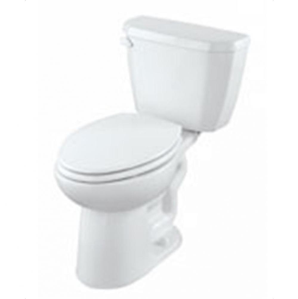 Viper 1.28Gpf Tank 12'' Rough-In For Compact Elongated Bowl Right Hand Lever White