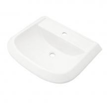 Gerber Plumbing G0013592 - Avalanche Standard Ped Top 25''x21'' Single Hole White