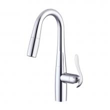 Gerber Plumbing D150612 - Selene 1H Pull-Down Prep Faucet w/ Snapback 1.75gpm Chrome