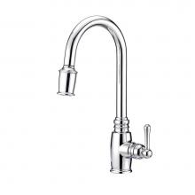 Gerber Plumbing D454057 - Opulence 1H Pull-Down Kitchen Faucet w/ Snapback 1.75gpm Chrome