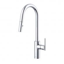 Gerber Plumbing D454058 - Parma Cafe Pull-Down Kitchen Faucet w/ SnapBack Retraction 1.75gpm Chrome