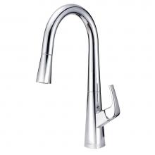 Gerber Plumbing D454419 - Vaughn 1H Pull-Down Kitchen Faucet w/ Snapback 1.75gpm Chrome