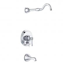 Gerber Plumbing D502157LSTC - Opulence 1H Tub & Shower Trim Kit & Treysta Cartridge w/ Diverter on Valve Less Showerhead
