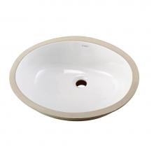 Gerber Plumbing G0012770F - Luxoval Petite Undercounter Lav with Front Overflow 18.25''X15'' White