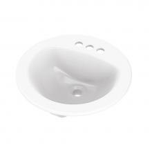 Gerber Plumbing G0012884CH - Maxwell S-Rim Lav 19''Round 4''CC in Trapezoid Carton White