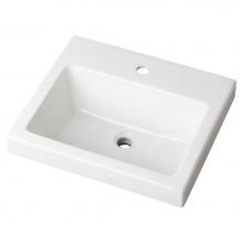 Gerber Plumbing G0013822 - Wicker Park Countertop Lavatory 21''x18'' Rectangle Single Hole White