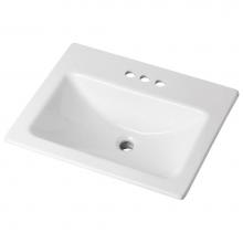 Gerber Plumbing G0013894 - Wicker Park Countertop Lavatory 20-7/8''x17-3/4'' Rectangle with U-Shaped Basi