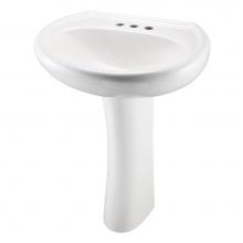 Gerber Plumbing G0022514 - Maxwell Standard 4''CC Ped Lav Combo: G0012514 Lav w/ G0029842 Ped White