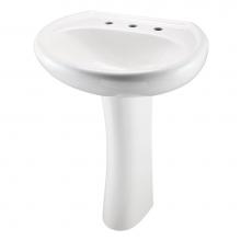 Gerber Plumbing G0022518 - Maxwell Standard 8''CC Ped Lav Combo: G0012518 Lav w/ G0029842 Ped White