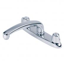 Gerber Plumbing G0042116 - Gerber Classics 2H Kitchen Faucet Deck Plate Mounted w/ Metal Handles & Acrylic Hot Cold Index