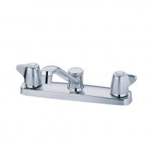 Gerber Plumbing G0042213 - Maxwell 2H Kitchen Faucet w/ Metal Handles & 8'' D-Tube Spout 1.75gpm Chrome
