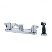 Gerber Plumbing G0042215 - Maxwell 2H Kitchen Faucet w/ Metal Handles Spray & 8'' D-Tube Spout 1.75gpm Aeration