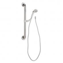 Gerber Plumbing G0044735CW - ADA Compliant Grab Bar w/ 2 Function Handshower 2.5gpm White