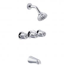 Gerber Plumbing G004803083 - Gerber Classics Three Handle Sliding Sleeve Escutcheon Tub & Shower Fitting with IPS/Sweat Con