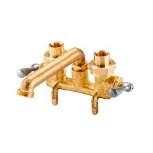 Gerber Plumbing G0049530 - Gerber Classics 2H Clamp On Laundry Faucet w/ IPS/Sweat Connections -Threaded Spout Rough Brass