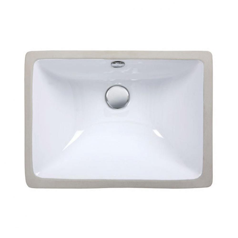 Undermount Sink - 18.3'' Rectangular Vitreous China Sink
