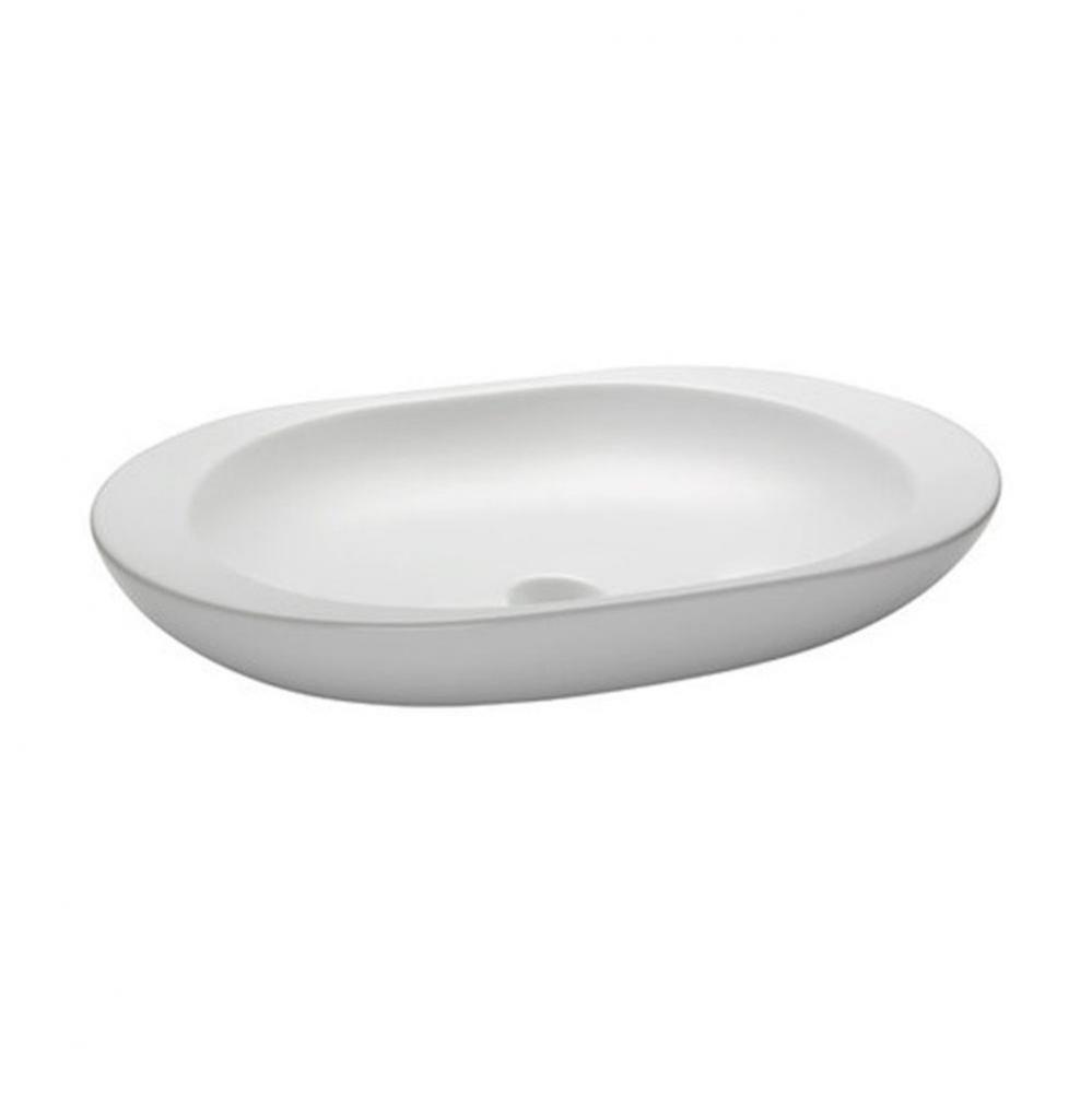 23.2'' Oval Vitreous China Vessel - White