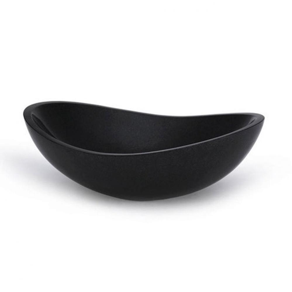 Oval Stone Vessel - Black Granite