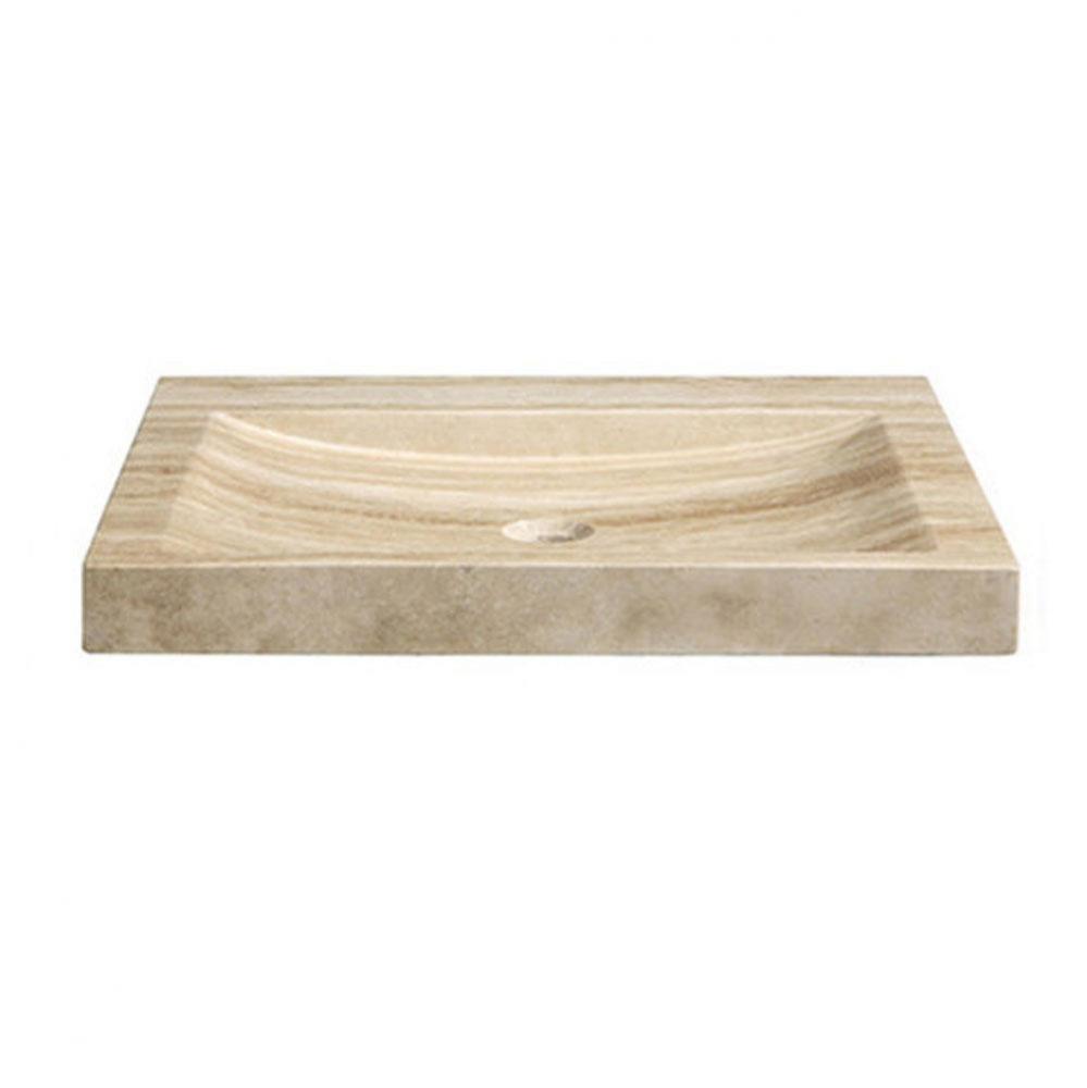 Stone Vanity Top - 30'' Beige Travertine - No Faucet Holes