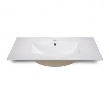 Ryvyr CST81MWT - Ceramic Top -  810mm (31.9-inch) - Vitreous China with Rectangular Bowl  - White