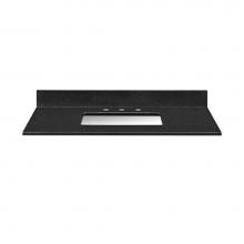 Ryvyr GRUT43RBK - Stone Top - 43'' For Rectangular Undermount Sink - Black Granite