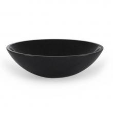 Ryvyr GRVE170CBK - Round Stone Vessel - Black Granite