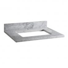 Ryvyr MAUT25RWT-1 - Stone Top - 25'' For Rectangular Undermount Sink - White Carrara Marble With Single Fauc