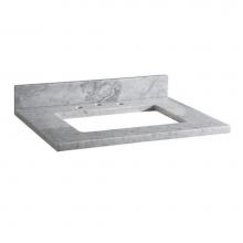 Ryvyr MAUT25RWT - Stone Top - 25'' For Rectangular Undermount Sink - White Carrara Marble