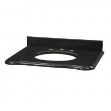 Ryvyr S-MALAGO-36BK - Malago 37'' Stone Top - Black Granite For Oval Undermount Sink