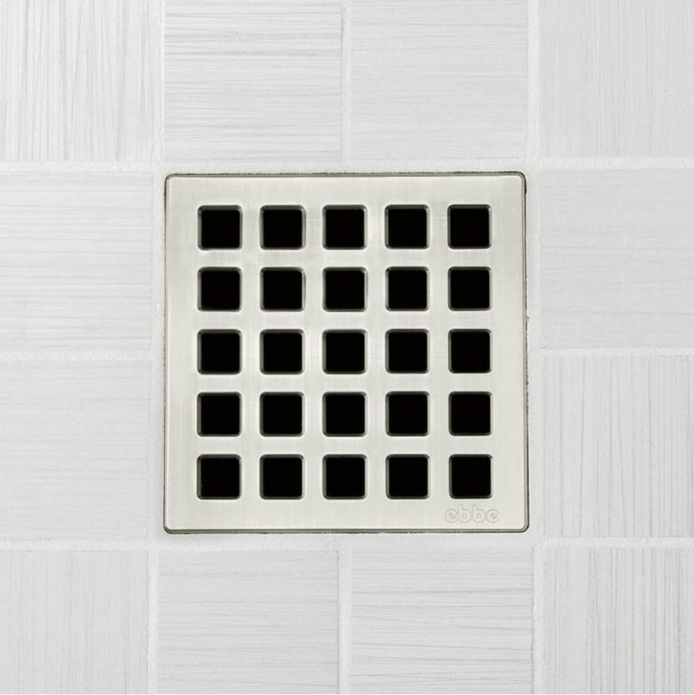 QUADRA - Brushed Nickel - Unique Drain Cover