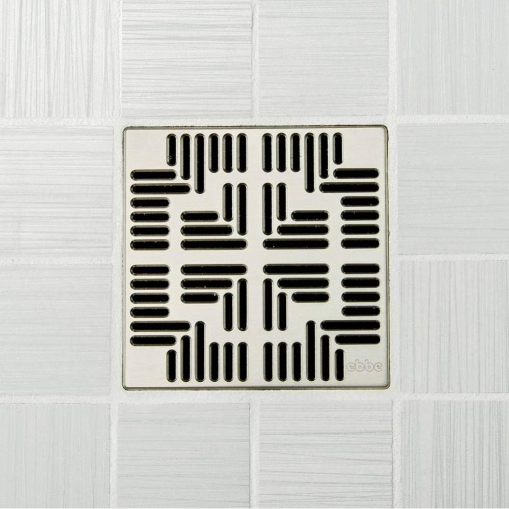 4'' UNIQUE GRATE - NAVAJO SATIN NICKEL