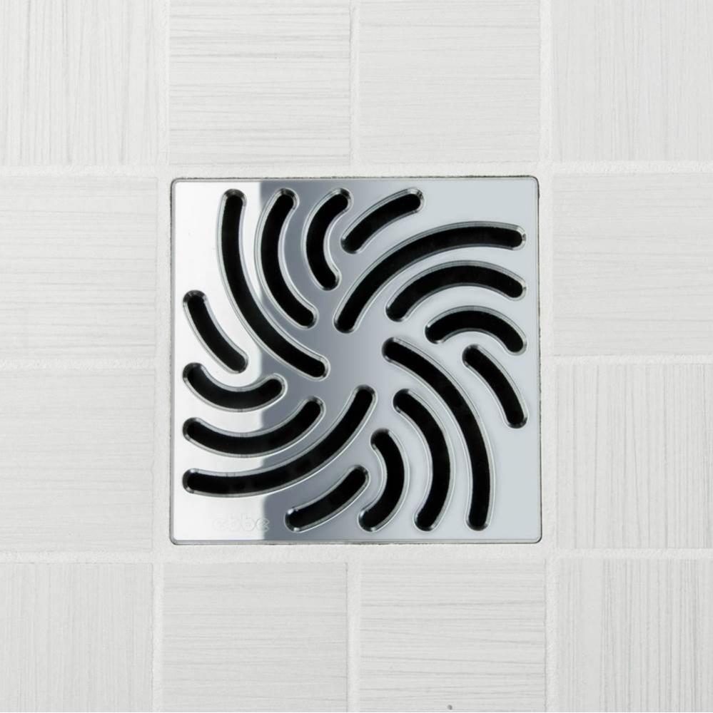 TWISTER - Polished Chrome - Unique Drain Cover