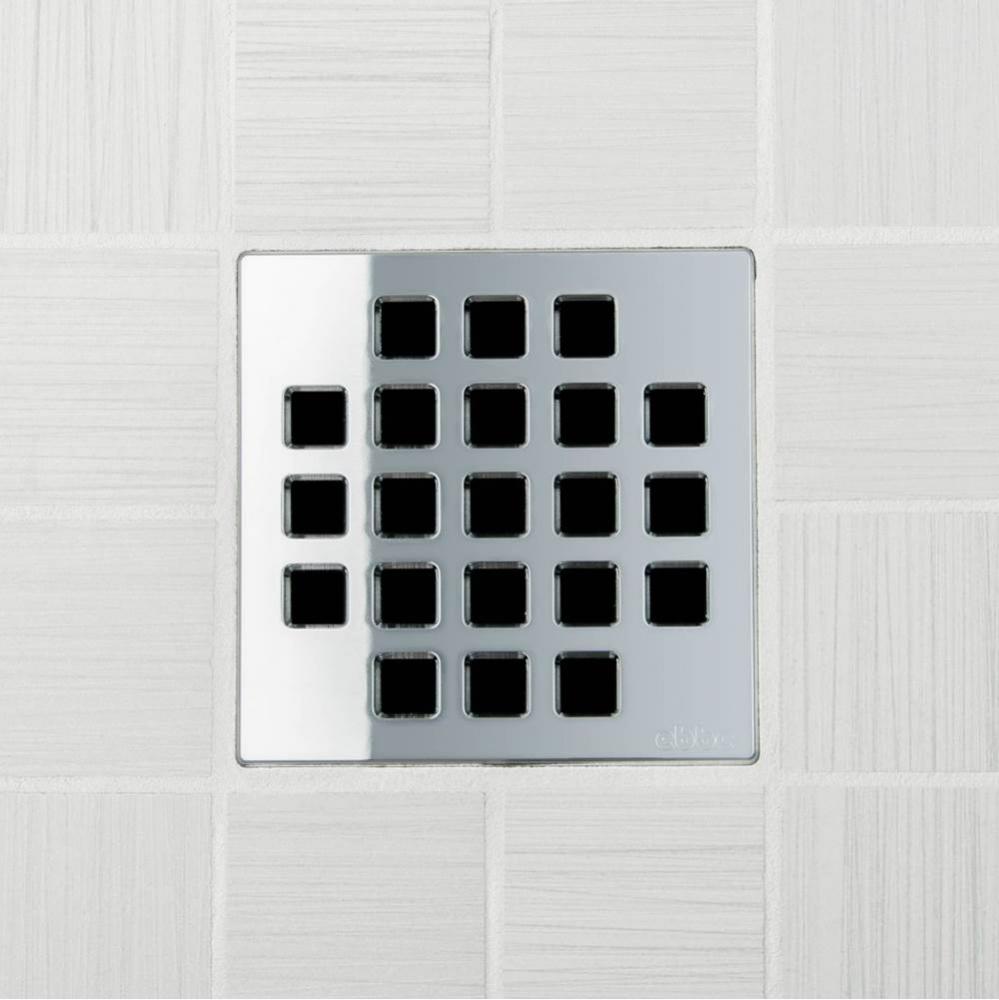 4'' UNIQUE GRATE - CLASSIC POLISHED CHROME