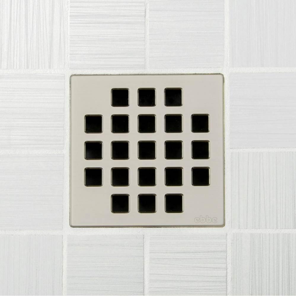 4'' UNIQUE GRATE - CLASSIC SATIN NICKEL