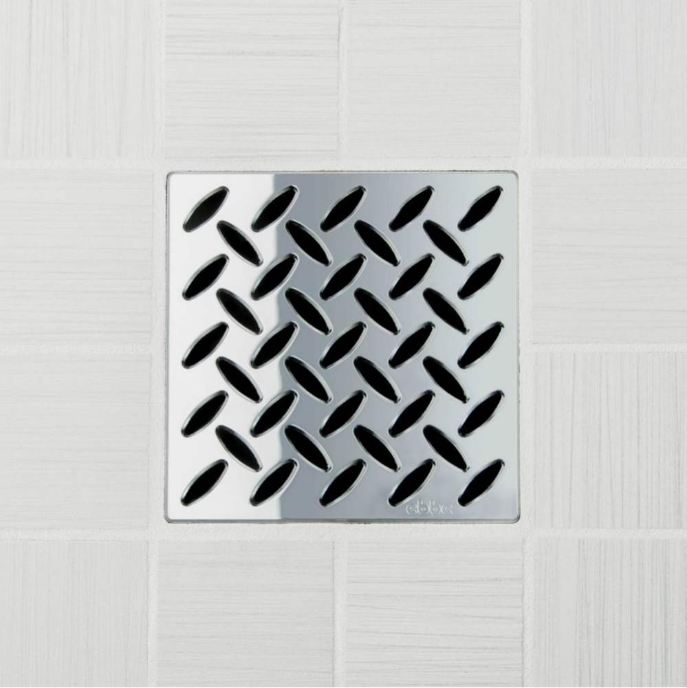 DIAMOND - Polished Chrome - Unique Drain Cover   (OOP)