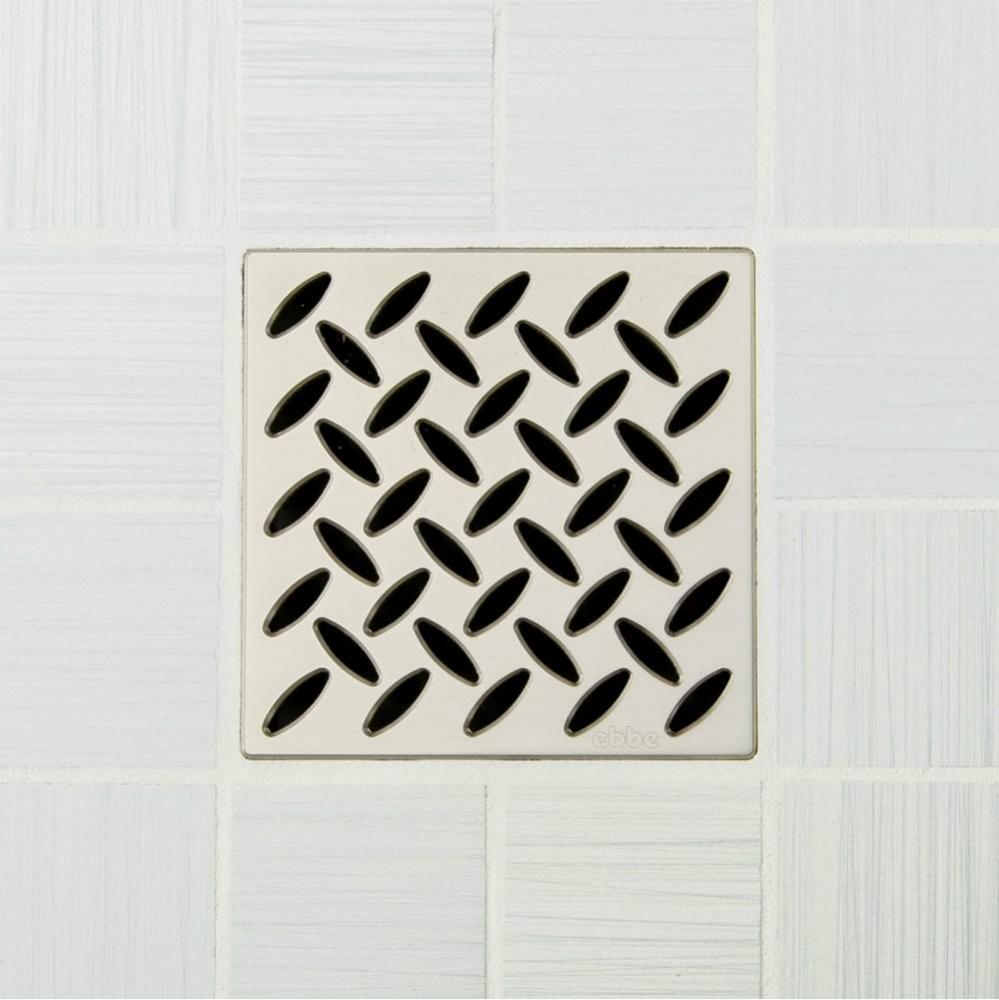DIAMOND - Satin Nickel - Unique Drain Cover   (OOP)