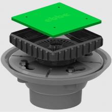 Ebbe E4024 - PVC Clamp Collar Drain Bundle - (PVC Clamp Collar Drain Base and Ebbe Square Riser)
