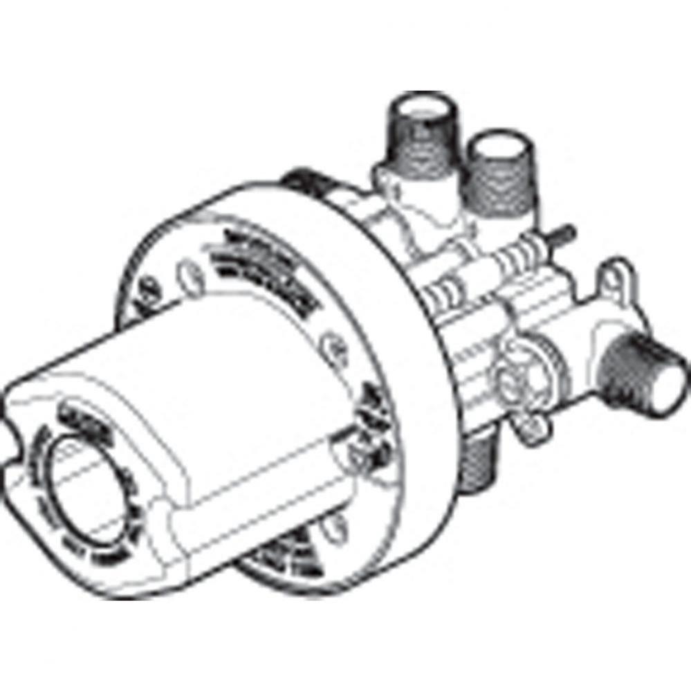 1/2'' Thermostatic Coaxial Diverter Valve with ABS Protector