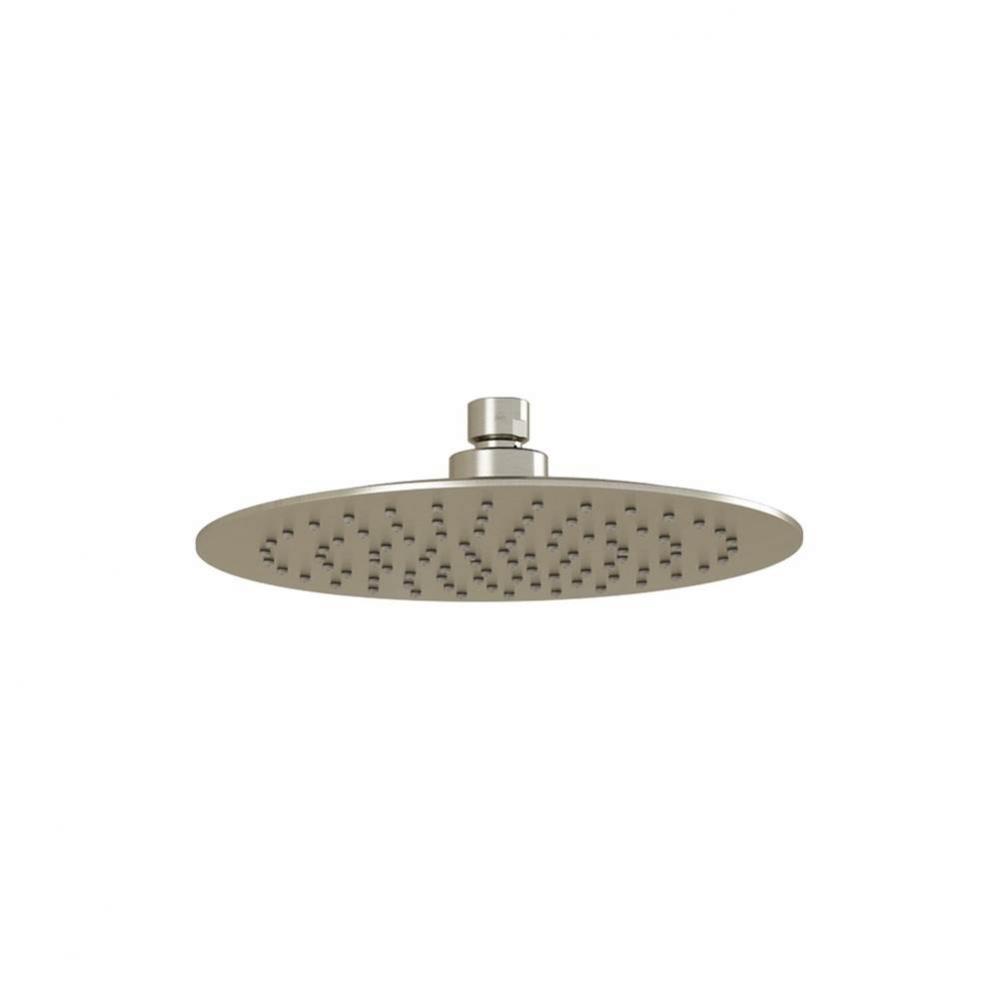 Round Domed Rain Head Shower ABS 8'' 12mm Thick Brushed Nickel PVD