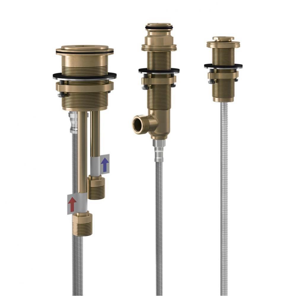 Rough-In 3-Piece Deckmount Tub Filler with Handshower and Test Cap - Without Cartridge