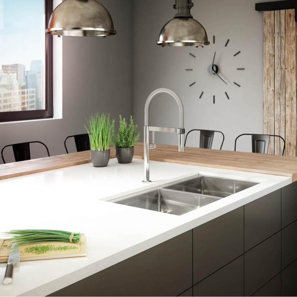 EXKI diver™ Single Handle Kitchen Faucet Pull-Down Dual Spray Chrome