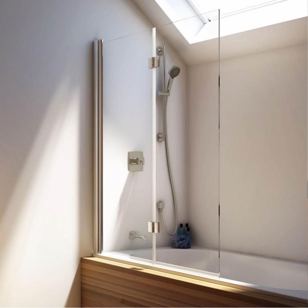 FLIP™ 90° 2-panel Frameless Pivot Bath shield 46'''' x 56'' C
